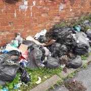 Fly-tipping on the back street off Hulton Lane