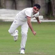 Atherton bowler Mohammad Nazim in action at the weekend. Picture by Harry McGuire