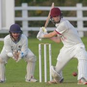 Lostock batsman James Evans, watched by Brinscall wicketkeeper Liam Winstanley, chipped in with 35 runs. Picture by Harry McGuire