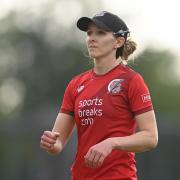 Kate Cross in action for Thunder. Picture courtesy of Lancashire Cricket