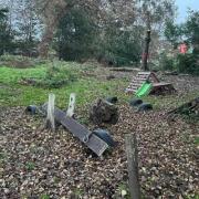Some of the children's play equipment has since been removed