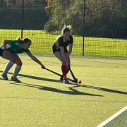 Action from the women's firsts' clash at Didsbury