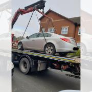 The seized car in Hulton