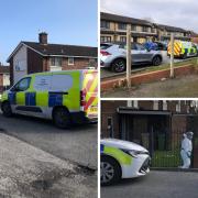 Police on scene after a man was arrested on suspicion of murder