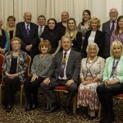 Westhoughton Rotary members with with representatives of other local organisations and charities