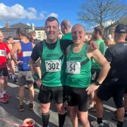 Lostock’s Mike Berry and Mark Checkley competed in the Rivington Pike Fell Race