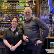 Manager Steve Hoyle and bar tender Kelly Carr