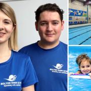 Charlotte and Harry Johnstone celebrate three years of Bolton Swim School