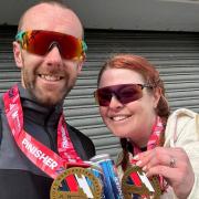 Martin and Joanna Fielding completed the Manchester Marathon