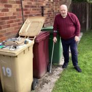 Paul Crowther with his bins