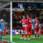 Randell Williams' corner finds its way into the net at Oakwell on Friday night