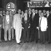 Alf Anderson, centre, at the Wanderers' Association's first Christmas gathering