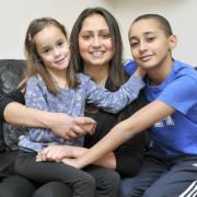 Organ donation saved the life of Natalie Kerr, who is backing the campaign with her children Isabelle, aged five, and Brandon, aged 11