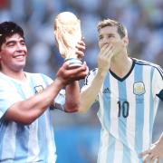 Diego Maradona and Lionel Messi