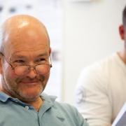 Richard Graham in rehearsals for Journey's End