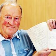 Peter Ward holds his aunt's poignant letter