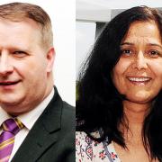 Jeff Armstrong, left, and Yasmin Qureshi, right