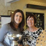 DELIGHTED: Laura Johnson with Janet Hewitt, Madam President of the Preston Scratch Trophy