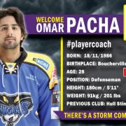 NEW LEADER: Omar Pacha is the new player-coach for Manchester Storm