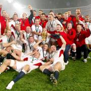 PARTY TIME: Flashback to 2003 when England sparked national sporting joy by winning the Rugby World Cup