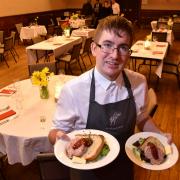 Jacob Watson who is working at the Pop up restaurant at the Barlow Institute, Edgworth.