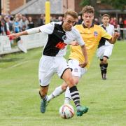 Atherton Colls' Ben Hardcastle went close at Clitheroe