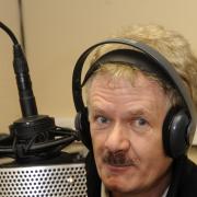 GREAT IDEA: “Bolton Bullfrog” Bernard Wrigley helps out on the microphone at Bolton FM
