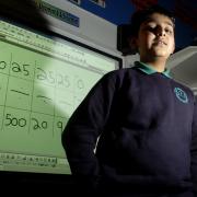 CREATIVE ACCOUNTING: Khubaib Akhtar demonstrates his new way of doing maths