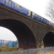 Tonge Viaduct, where the boy was hit by a train