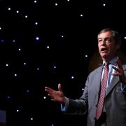 Nigel Farage speaks at a Leave Means Leave rally at the University of Bolton Stadium in Bolton. PRESS ASSOCIATION Photo. Picture date: Saturday September 22, 2018. See PA story POLITICS Brexit. Photo credit should read: Peter Byrne/PA Wire.