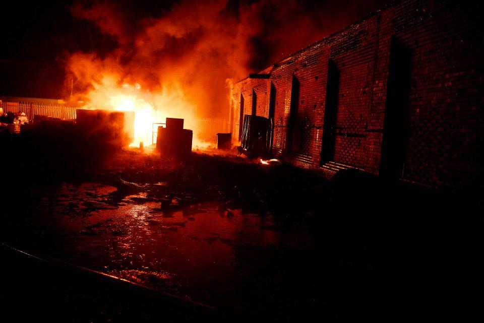 Huge fire at Daly Plastics at the Horwich Loco Works site. Pictures by Greater Manchester Fire and Rescue Service.