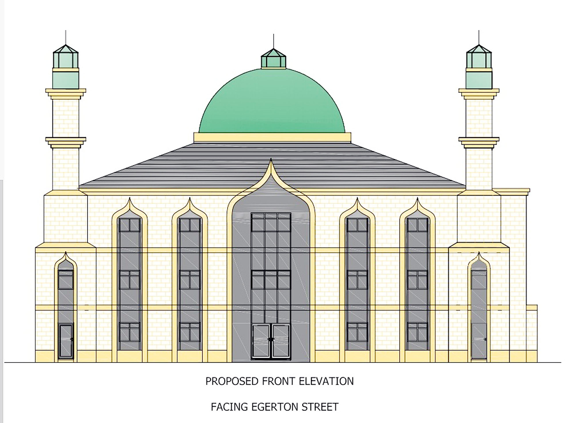 Новый "'знаковый" план мечети для английского Фанворса