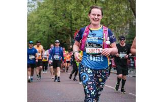 Burnden’s Louise Righini competing in the London Marathon