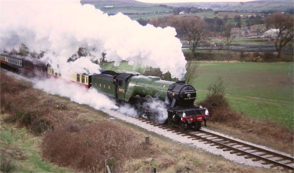 Flying Scotsman returns. A historic picture of the locomotive. Picture courtesy of East Lancashire Railway