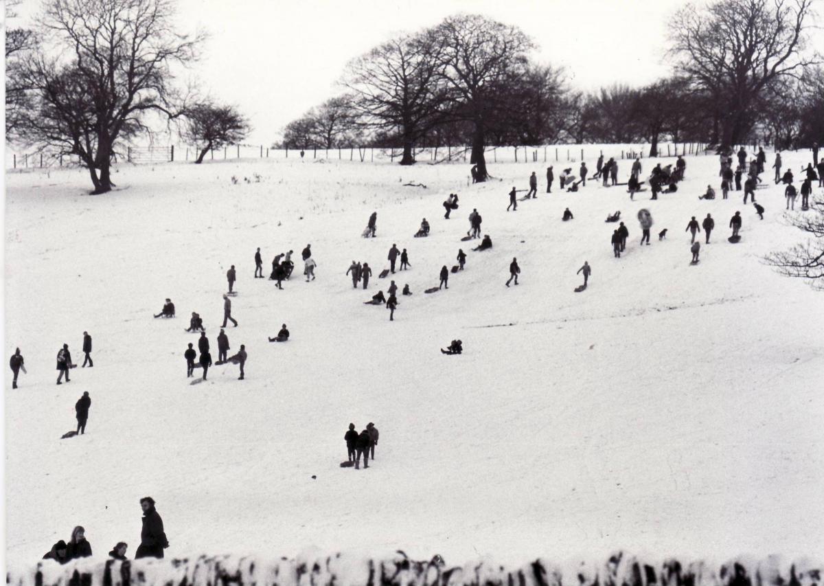 January 1985 - Heavy snowfall created an LS Lowry-like scene on land off Chorley New Road