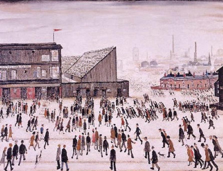 One of LS Lowry’s most famous and loved paintings features us. Going To The Match depicts people going to watch Bolton Wanderers at Burnden Park