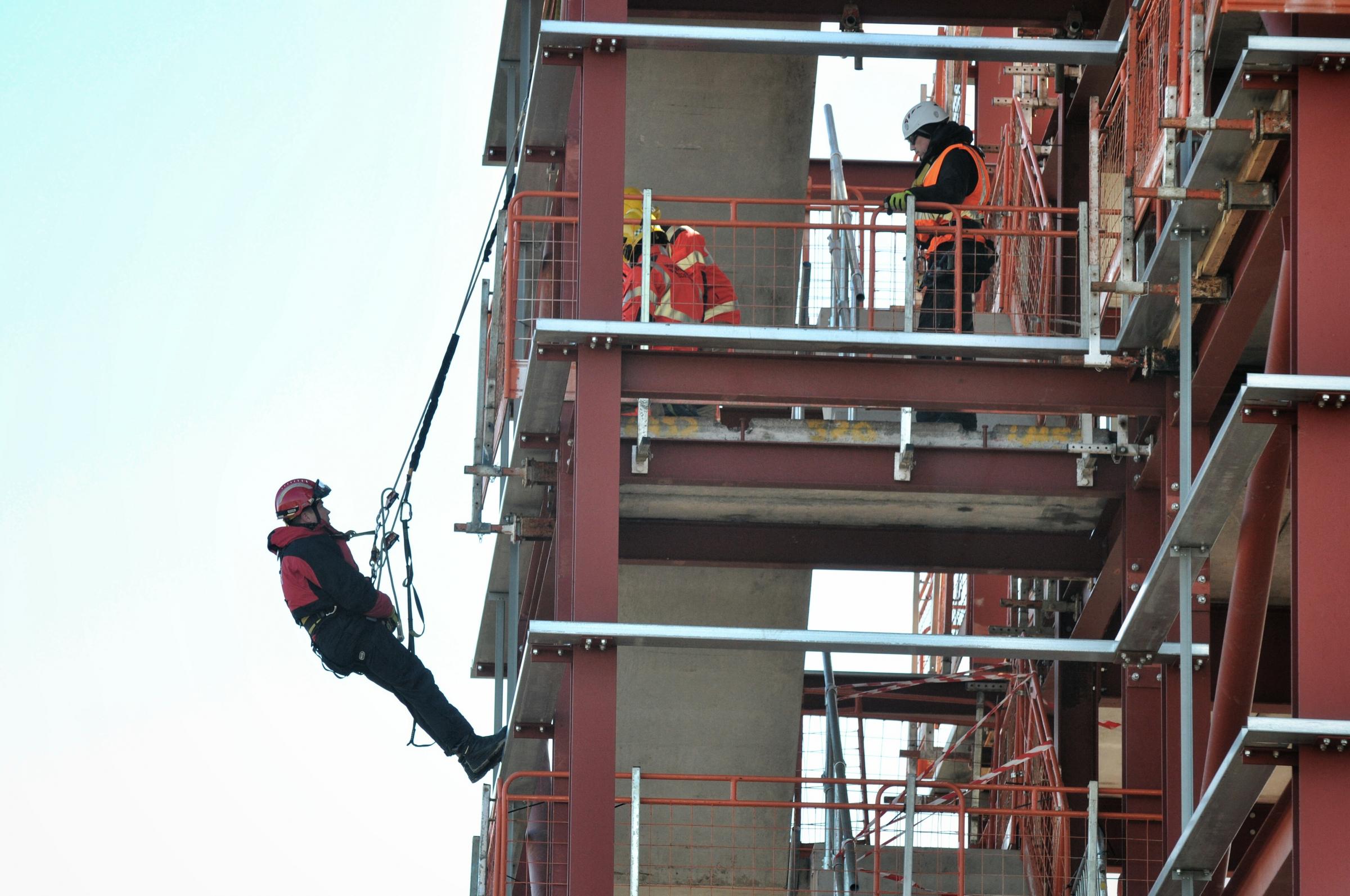 Firefighters perform first 'rescue' at new training centre