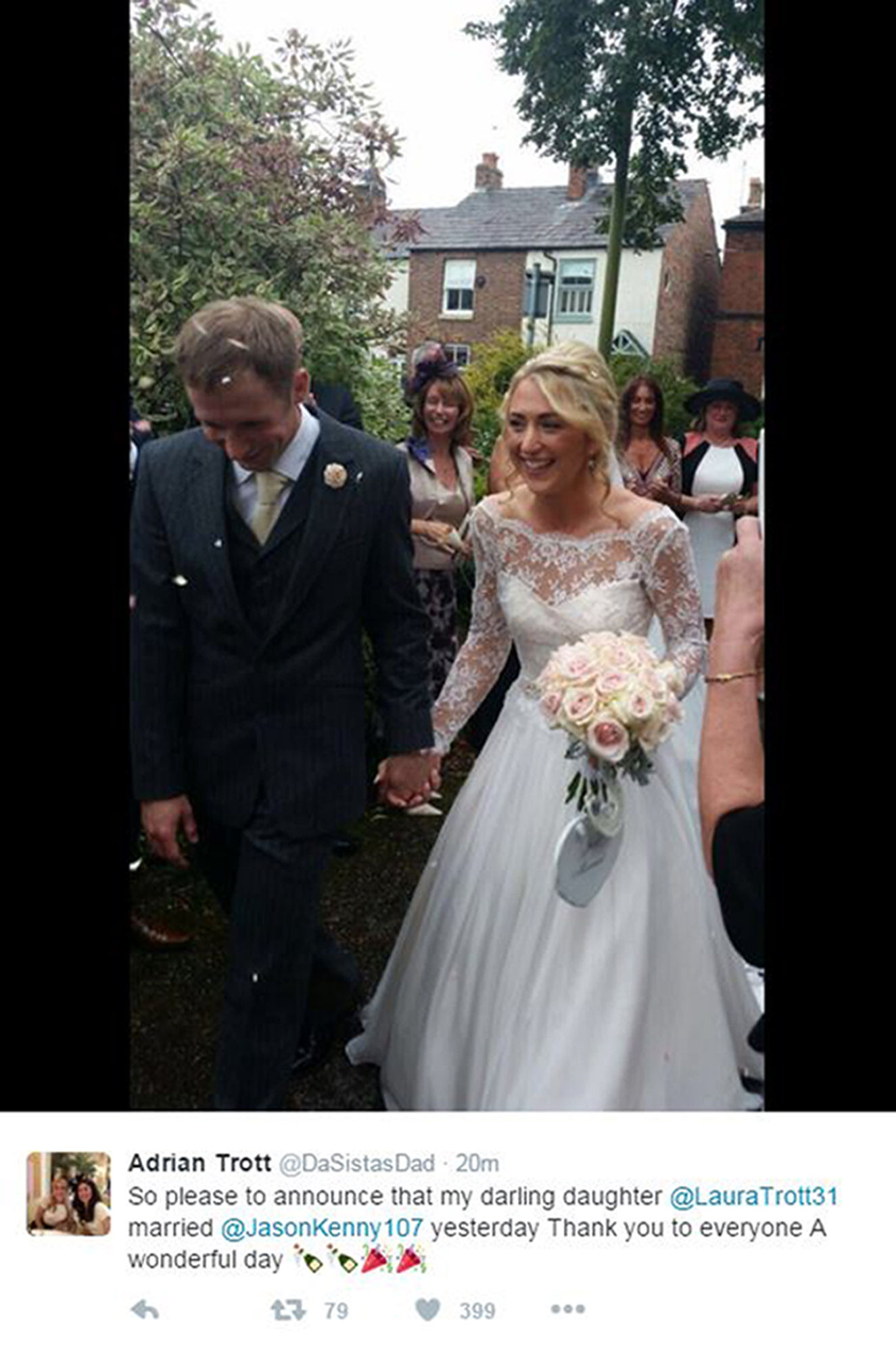 Golden couple Jason Kenny and Laura Trott marry in secret