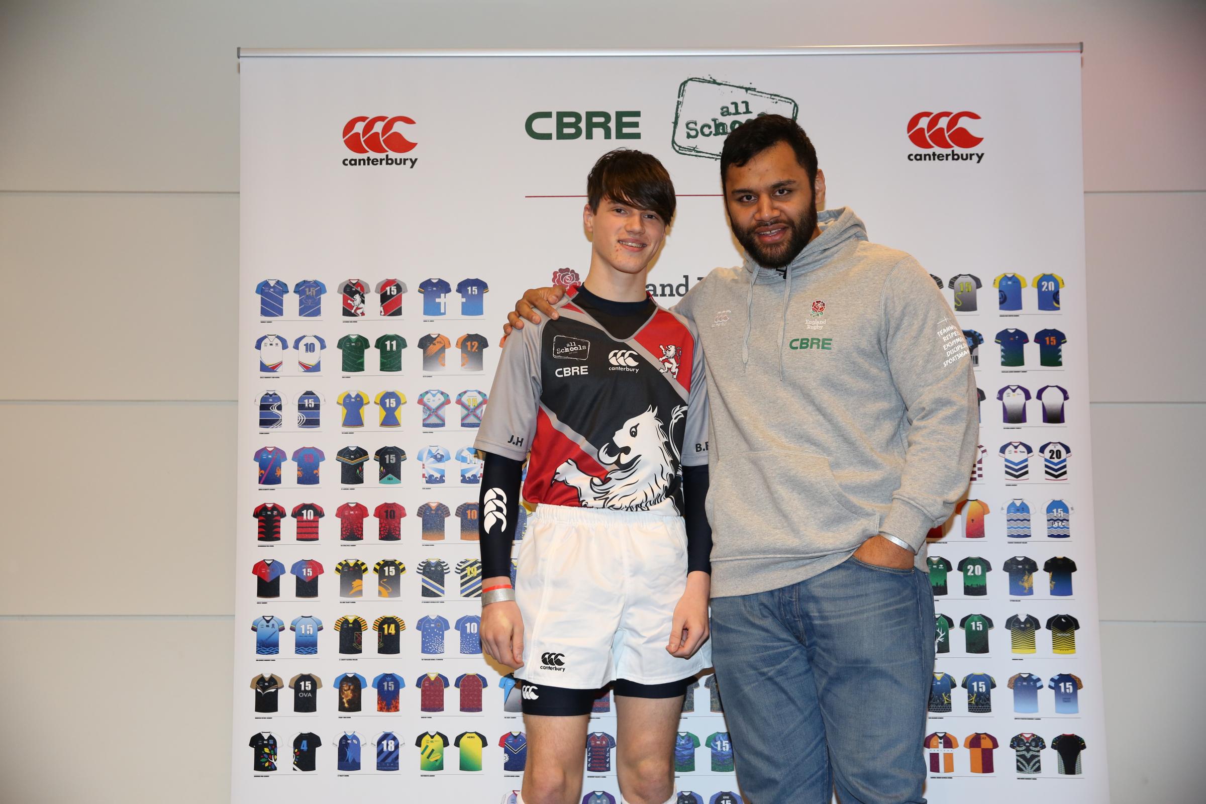 School unveils new rugby shirt in front of thousands at Twickenham ahead of England’s clash with Italy