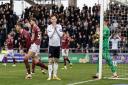Gethin Jones rues one of several missed chances at Northampton Town