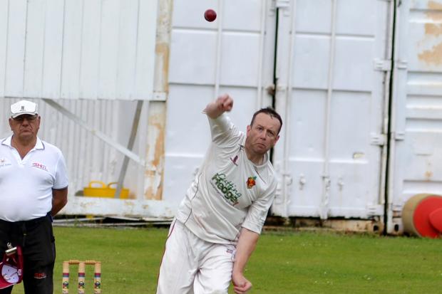 FINE FIGURES: East Lancs Paper Mill bowler Paul Hewart recorded remarkable figures of 3-5 against Darcy Lever