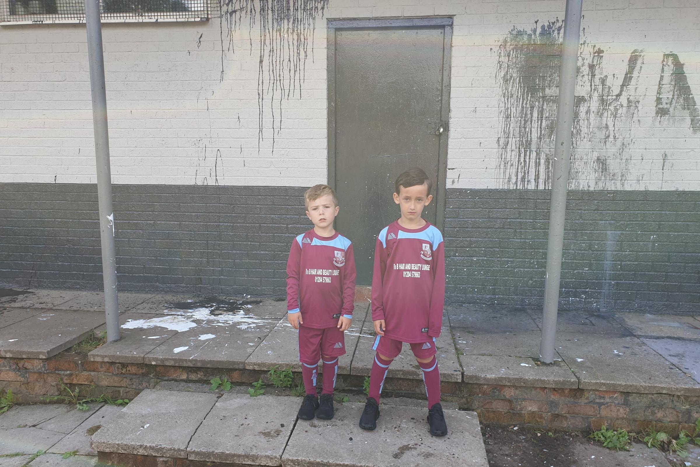 Yobs target Stoneclough Football Club just days after Netflix use it for filming