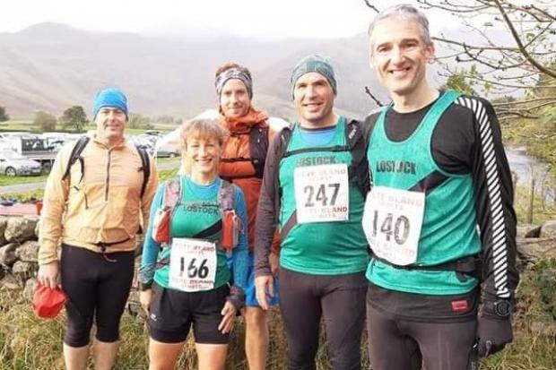 QUINTET: Lostock AC at the Langdale Horseshoe, from left, Mark Sammon, Josie Greenhalgh, Dave Colgan, Tony Marlow and Chris Taylor
