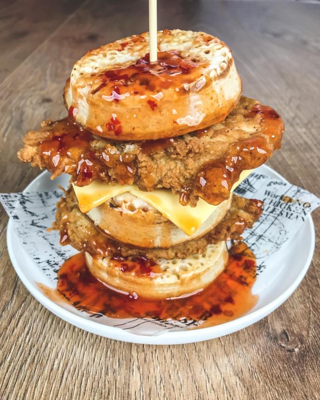 KFC has launched its own delicious crumpet burger