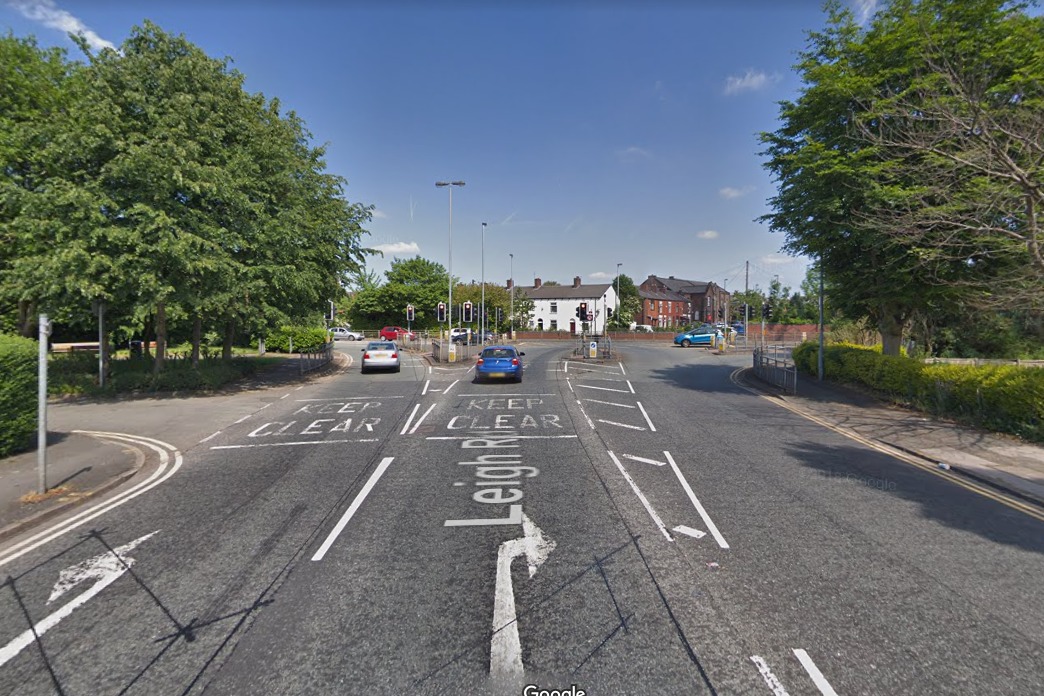 Westhoughton crash: driver in his 70s taken to hospital