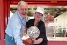 GLITTER BALL: Hospice fundraiser Dale Mulgrew and kitchen manager and Strictly dancer Diane Fenton