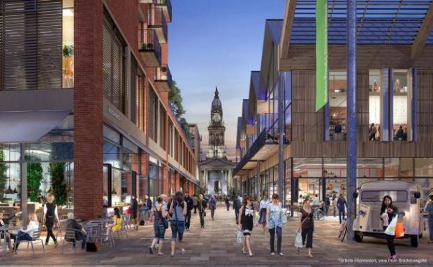 The Bolton News: Crompton Place shopping centre and the area around it is set to be transformed as part of the £1.5bn town centre regeneration masterplan