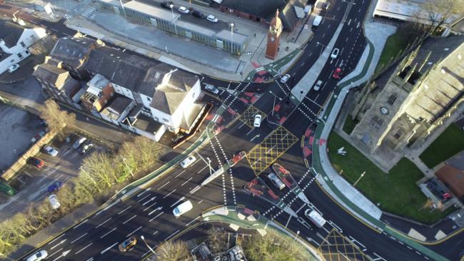 £2.4 million town centre cycling junction is officially open