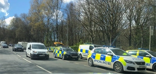 Police search traveller site on April 11, 2020