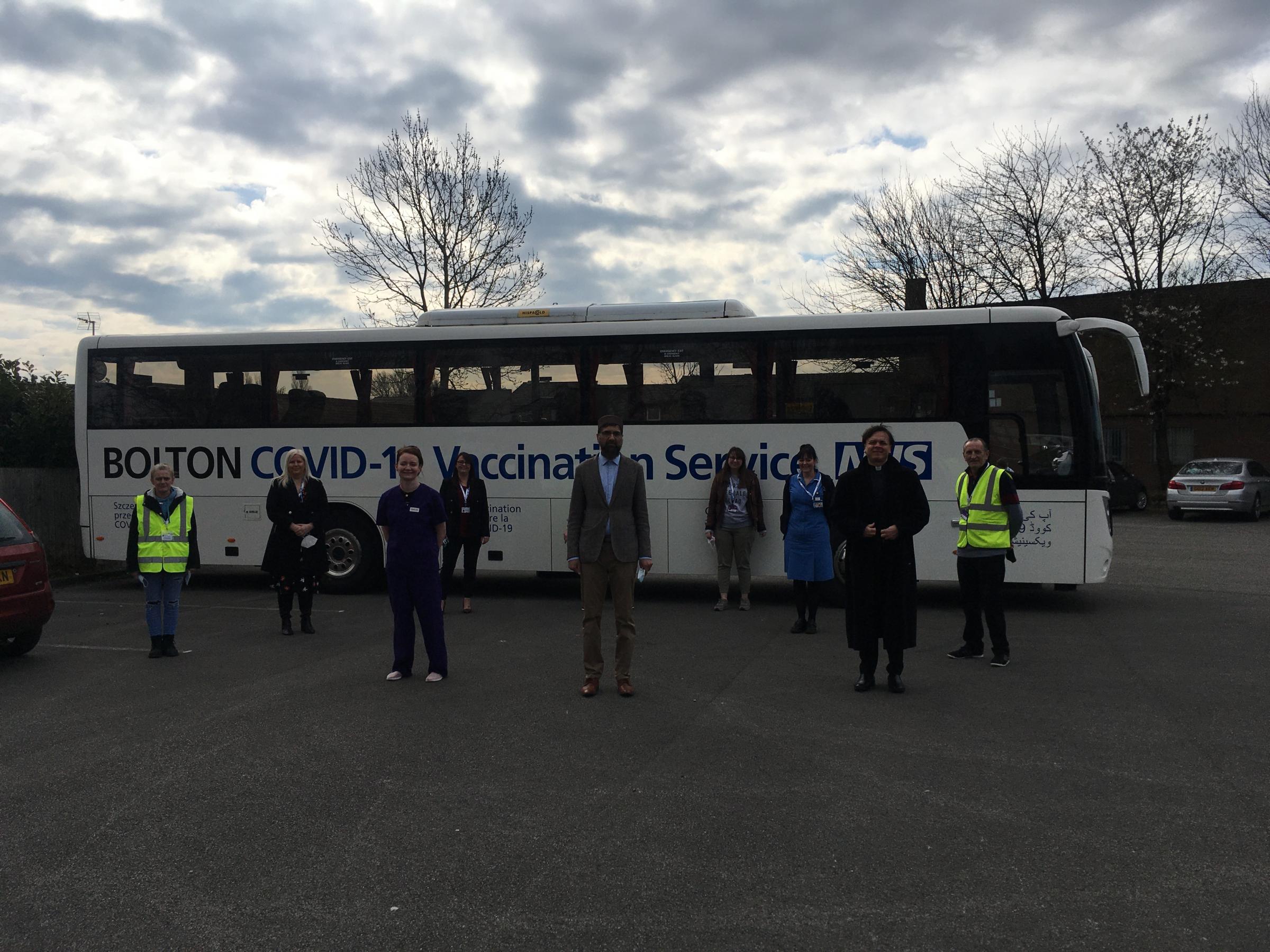 Bolton Covid-19 Vaccination Bus rolls into town